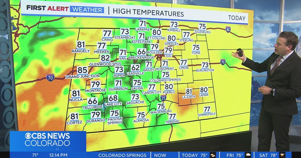 Daily chances for showers and thunderstorms continue - CBS Colorado