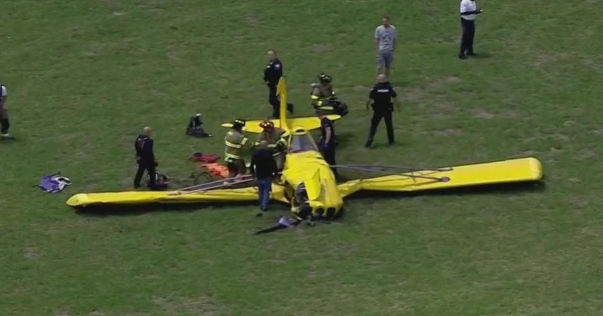 Tiny aircraft crash lands around North Perry Airport