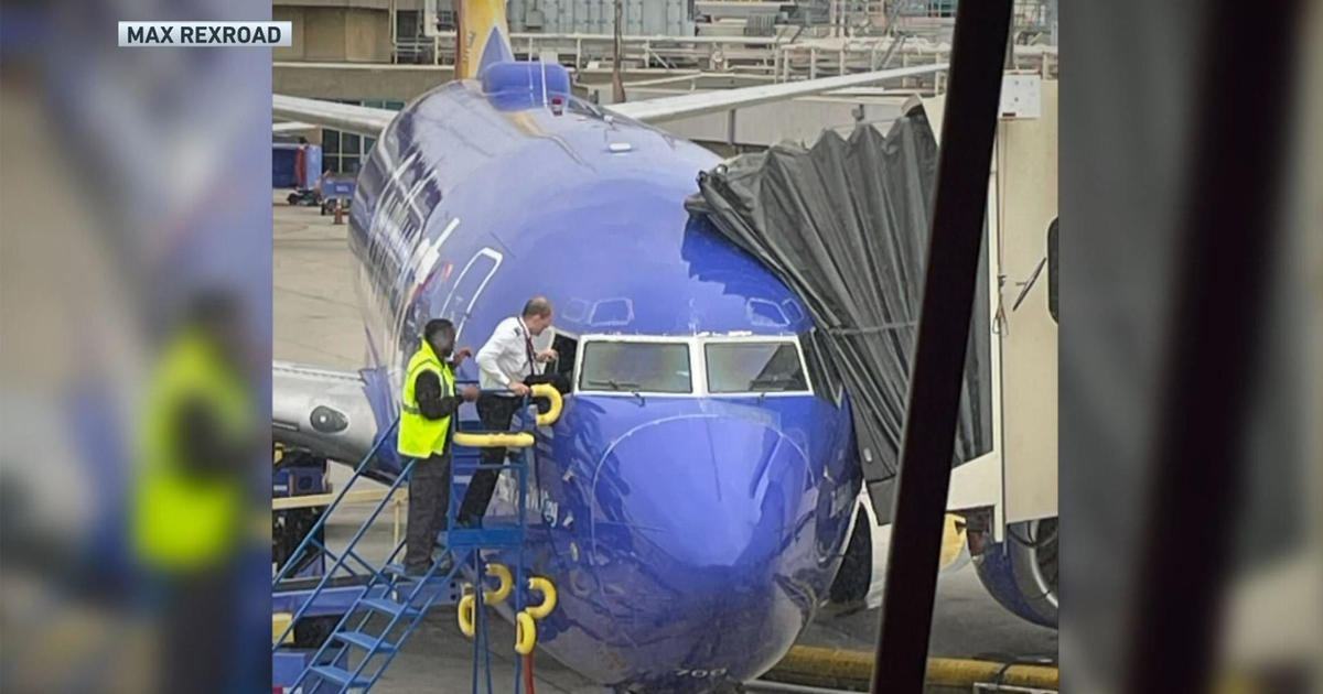 A Southwest Airlines pilot accidentally climbed out of a locked airplane window