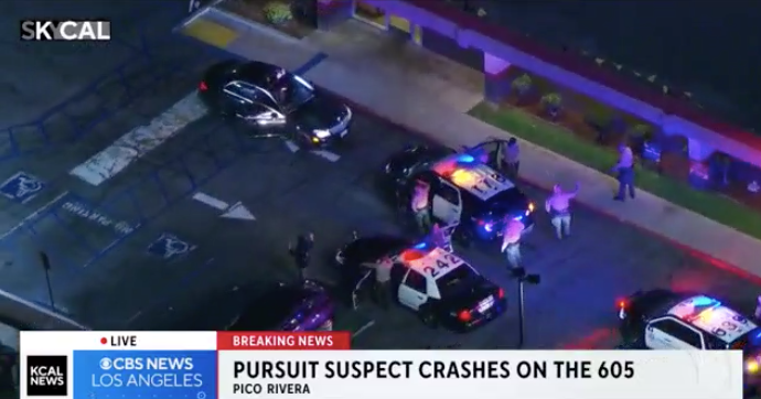 Suspected DUI driver arrested following pursuit ending in crash on I