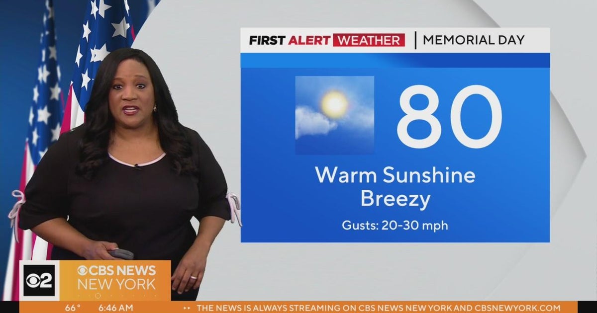 First Alert Weather: Memorial Day feeling warm and breezy - CBS New York