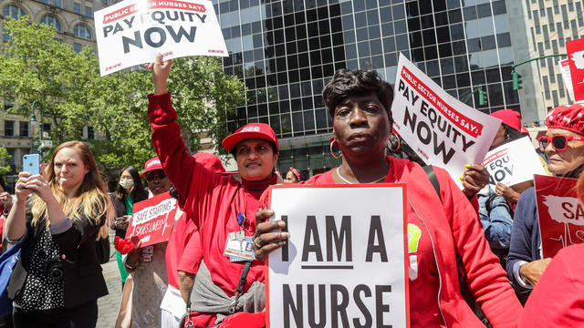 Public sector nurses rally in New York City 