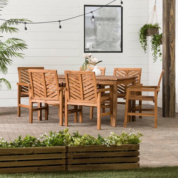 Harbison Rectangular 6 - Person Outdoor Dining Set