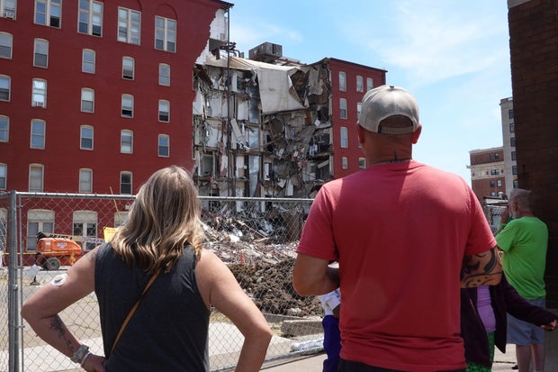 Six-Story Apartment Building Partially Collapses In Davenport, Iowa 