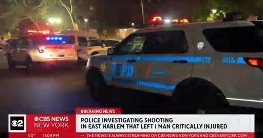 Father critically injured in East Harlem shooting - CBS New York