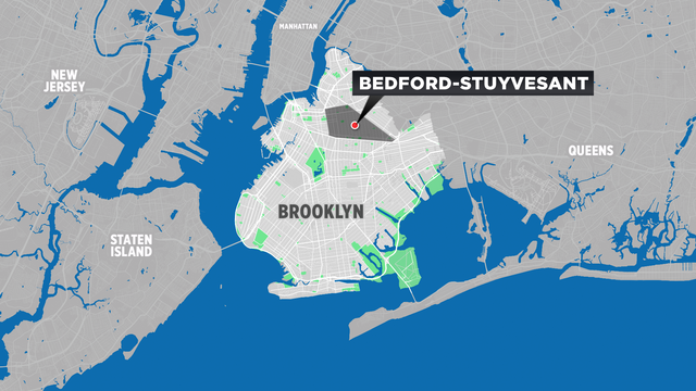 A map highlighting Bedford-Stuyvesant in Brooklyn 