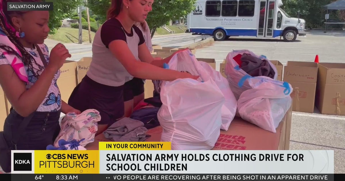 Salvation Army holds clothing drive for students - CBS Pittsburgh