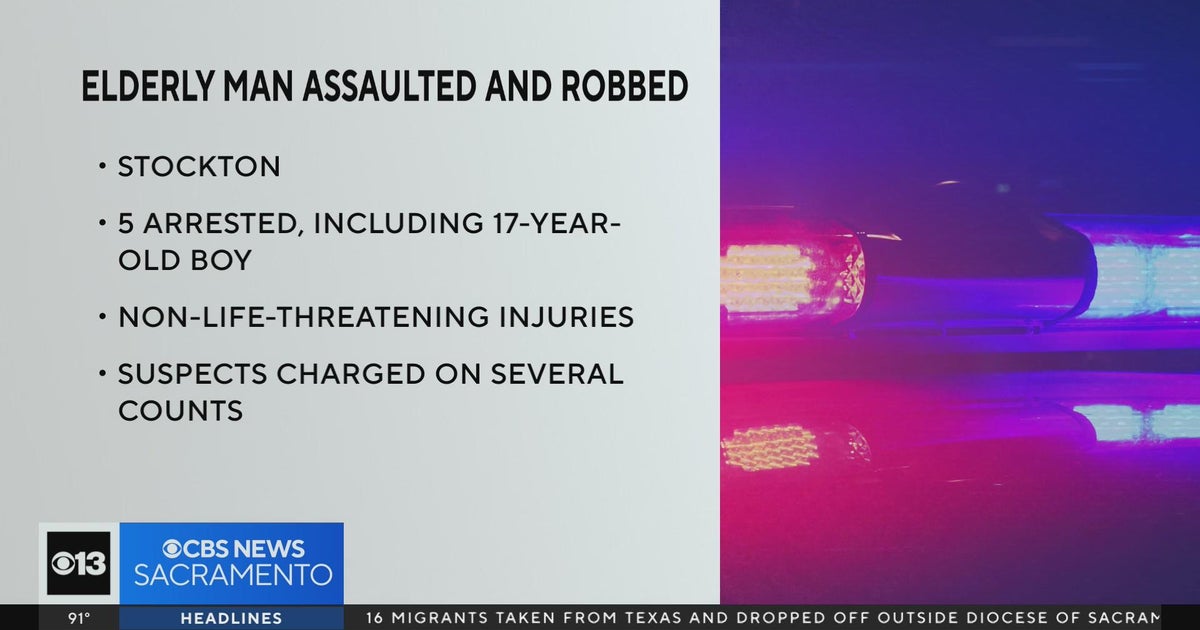 5 arrested after elderly man robbed and assaulted in Stockton