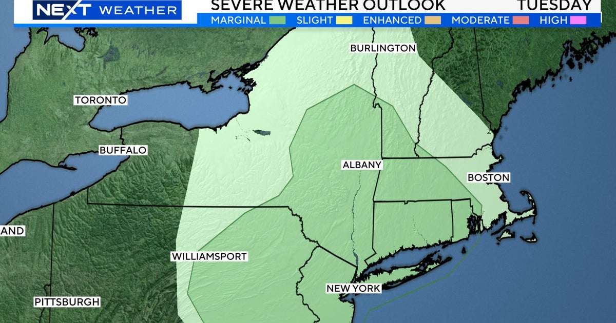 Weather Alert: Threat of thunderstorms Tuesday evening - CBS Boston