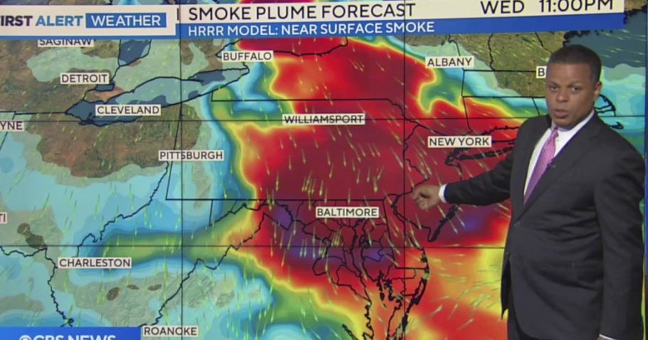 Canada's wildfires trigger air-quality alert in Maryland - CBS Baltimore