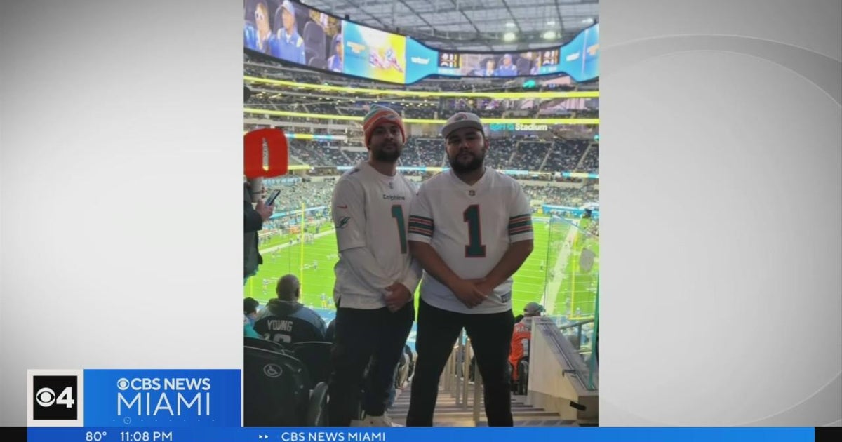 Mom says Dolphins helped save their family - CBS Miami