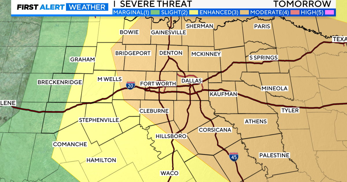 Severe storms expected Saturday across North Texas - CBS Texas