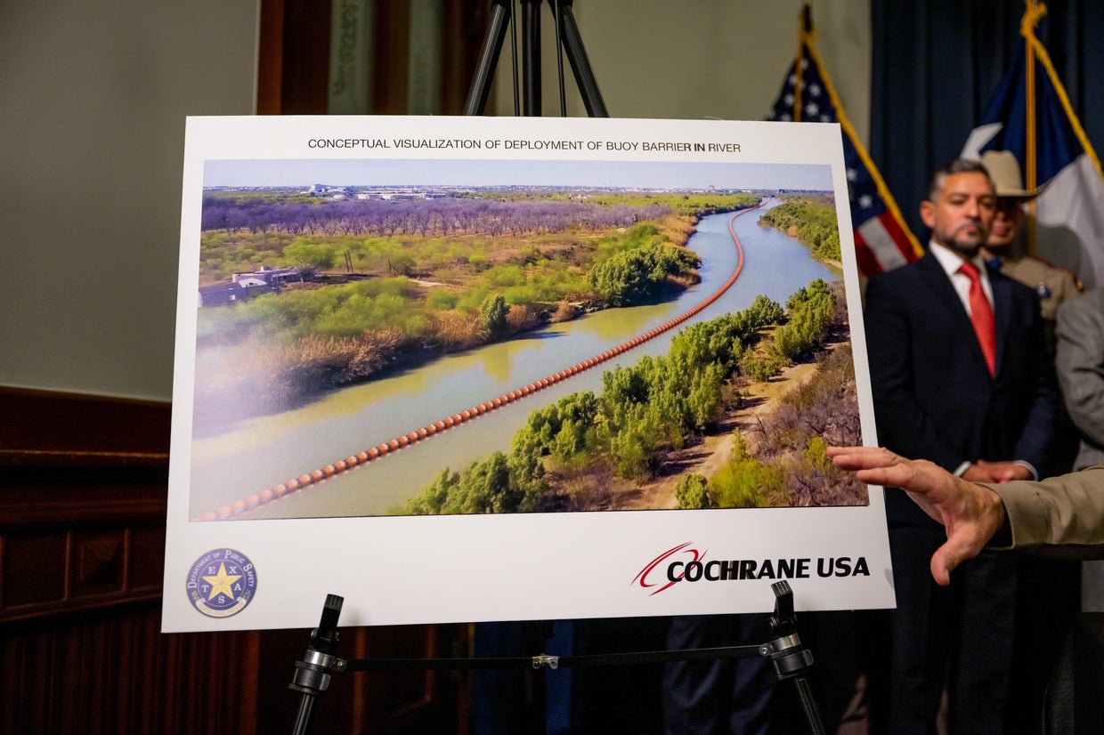 Texas Gov. Abbott announces buoy barrier in Rio Grande to combat border ...