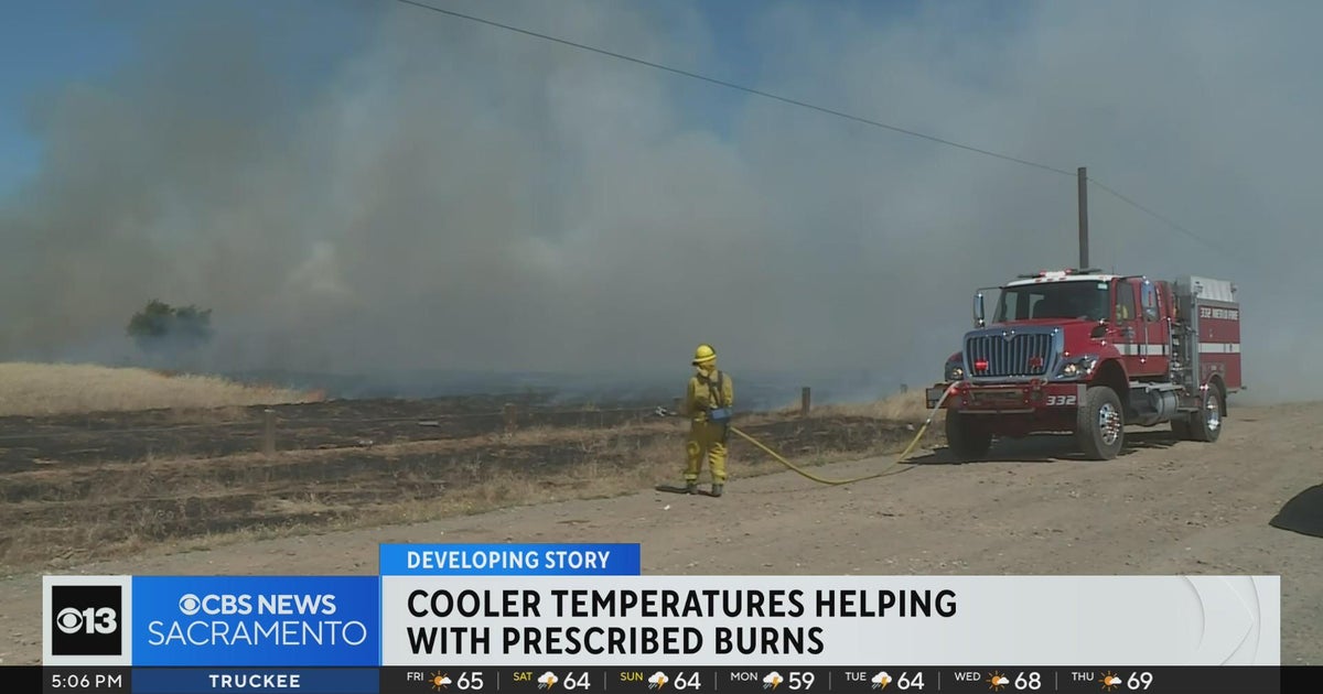 Cooler temperatures helping with prescribed burns in California