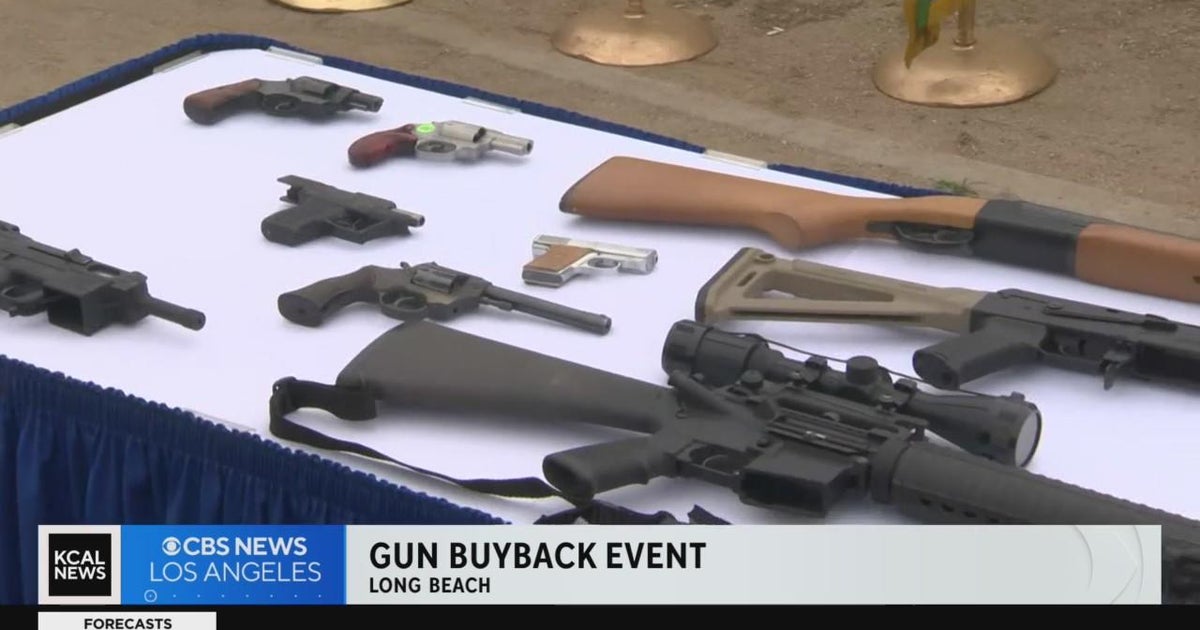 Dozens of firearms turned in at gun buyback event in Long Beach - CBS ...