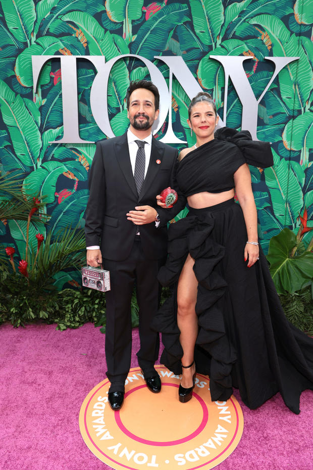 Lin-Manuel Miranda and Vanessa Nadal attend The 76th Annual Tony Awards at United Palace Theater on June 11, 2023 in New York City. 