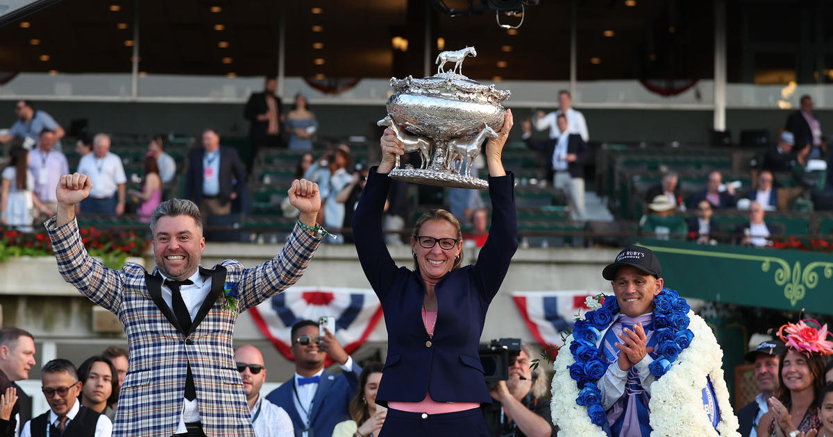 Jena Antonucci becomes first female trainer to win Belmont Stakes after Arcangelo finishes first