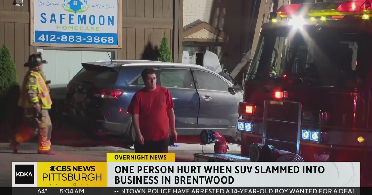 One person injured in overnight Brentwood crash CBS Pittsburgh