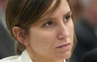 Kouri Richins, a Utah mother of three who authorities say fatally poisoned her husband then wrote a children's book about grieving, looks on during a bail hearing June 12, 2023, in Park City, Utah. 