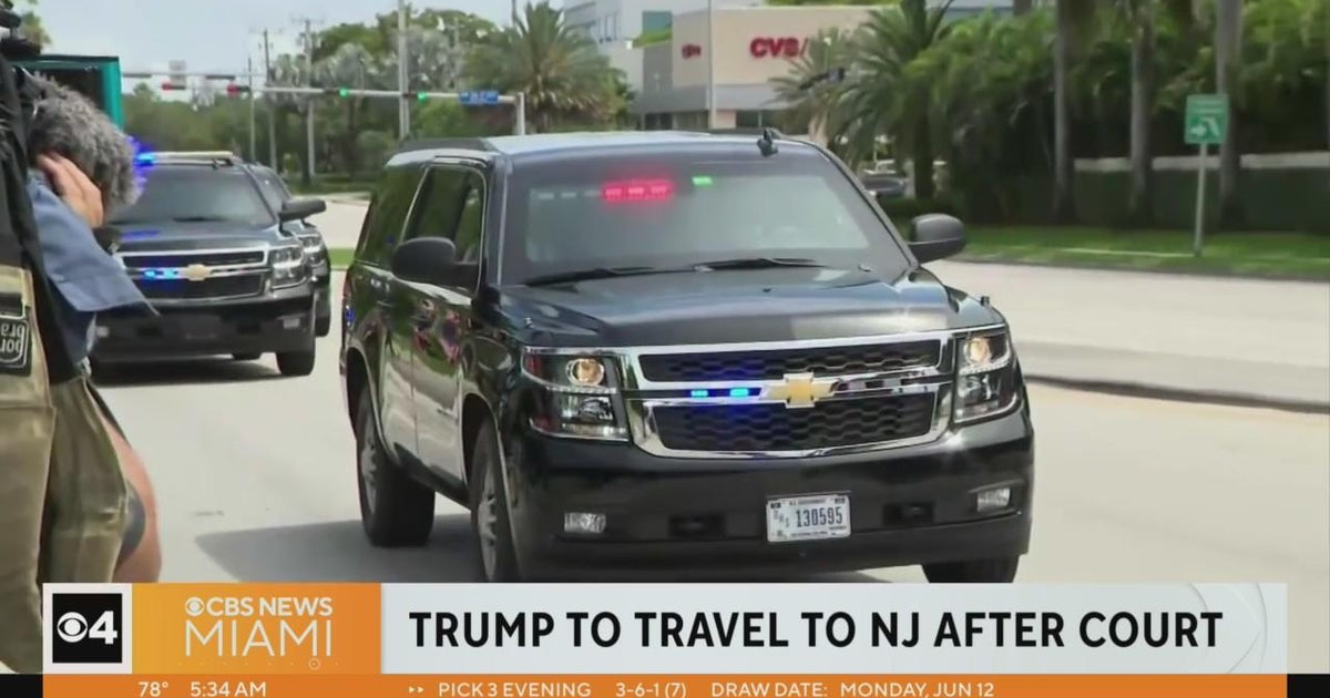 Trump will fly to New Jersey after Miami arraignment CBS Miami