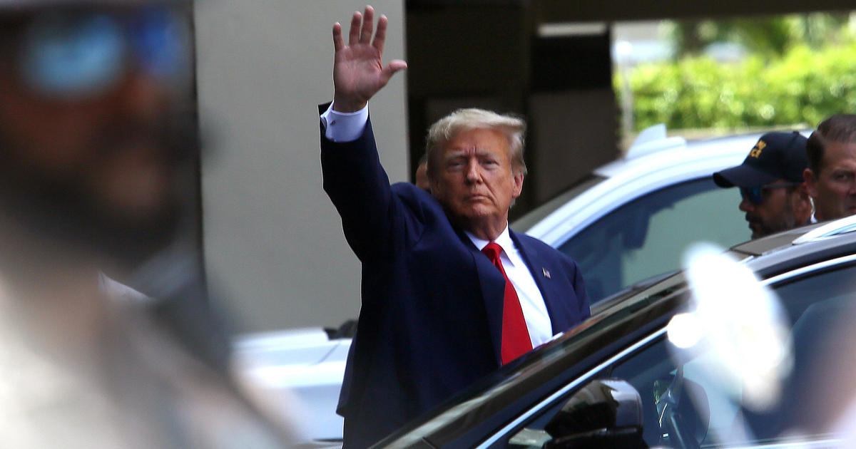 Trump pleads not guilty at miami arraignment, greets supporters after court  appearance