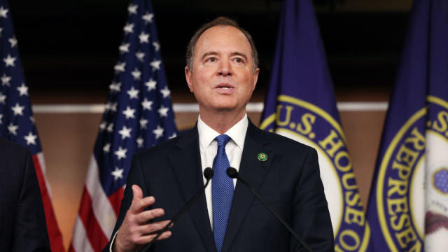 Rep. Adam Schiff speaks at a press conference at the U.S. Capitol Building on Jan. 25, 2023, in Washington, D.C. 