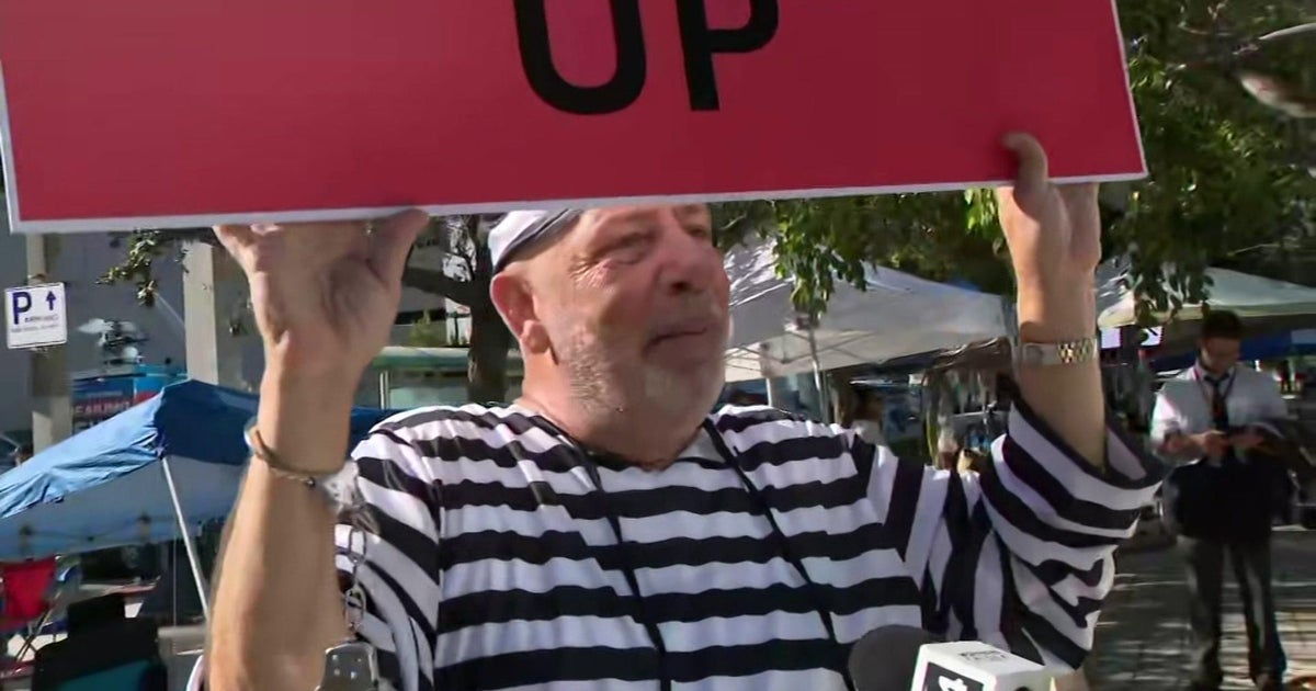 Jail-costumed anti-Trump protestor unveiled from jail