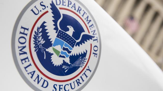 The Department of Homeland Security logo is seen on a law enforcement vehicle in Washington, D.C, on March 7, 2017. 