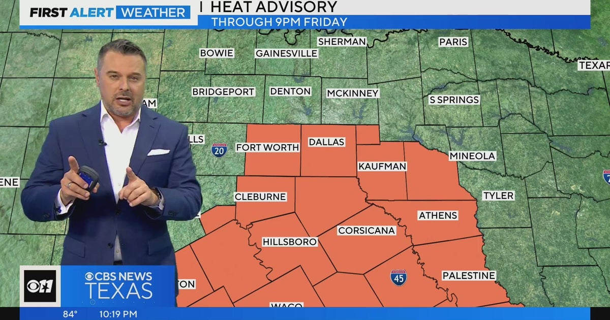 Heat advisory in effect through 9 p.m. Friday - CBS Texas