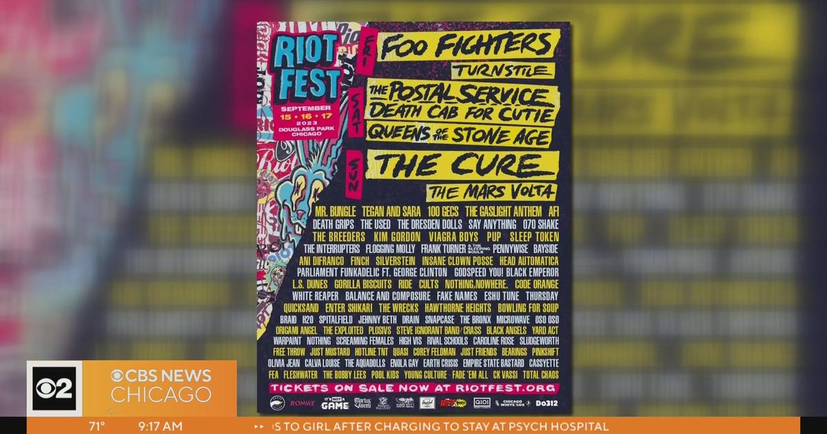 Riot Fest schedule will be released Thursday CBS Chicago