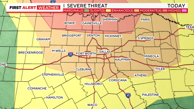 First Alert Weather: Severe threat increases across North Texas Thursday 