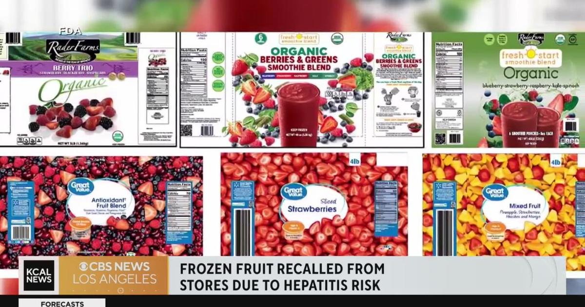 Frozen fruit recall due to hepatitis risk CBS Los Angeles