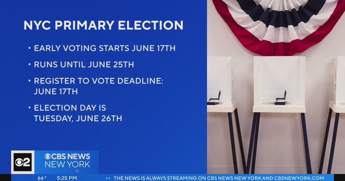 Early voting in NYC primaries starts Saturday CBS New York
