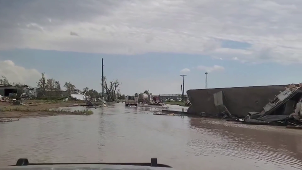 Tornado damage in Perryton, Texas