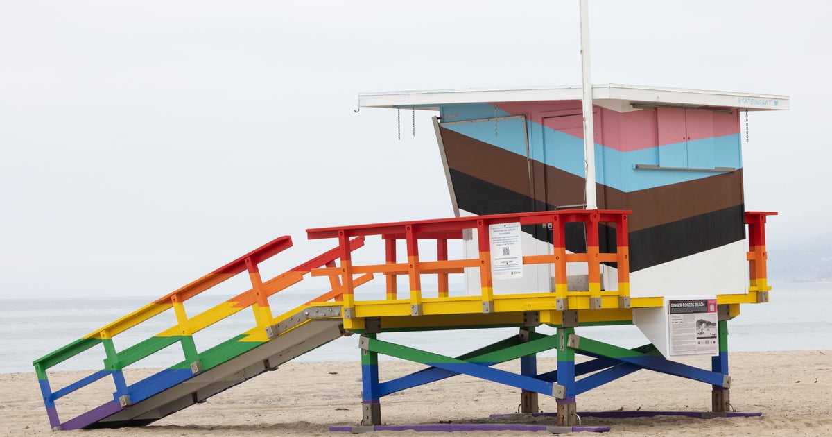 Progress Pride Flag brightens up 2 lifeguard towers at Ginger Rogers