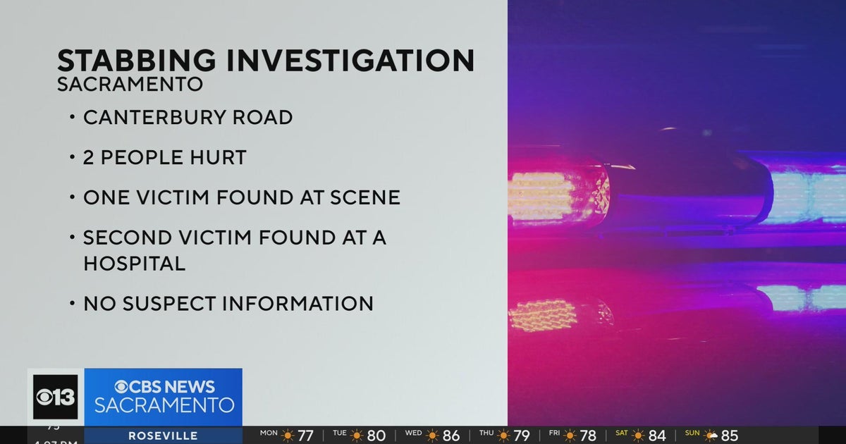 2 people stabbed on Canterbury Road in Sacramento