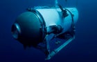 The port bow railing of the Titanic is seen in 12,600 feet of water about 400 miles east of Nova Scotia, Canada, as photographed as part of a joint scientific and recovery expedition sponsored by the Discovery Channel and RMS Titanic. 