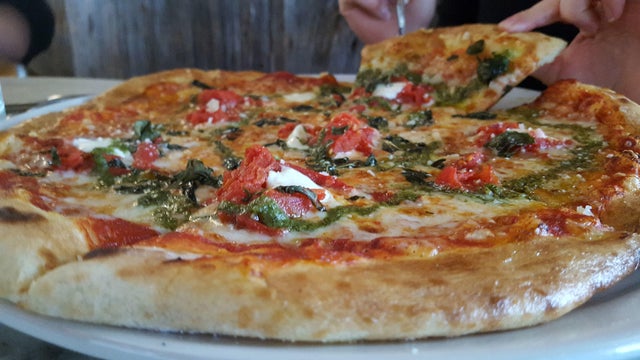 Roasted tomato brick oven pizza 