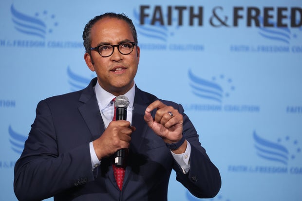 Will Hurd speaks at a gathering of Republican voters in Iowa