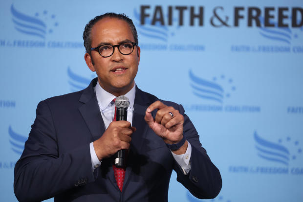 Will Hurd speaks at a gathering of Republican voters in Iowa 