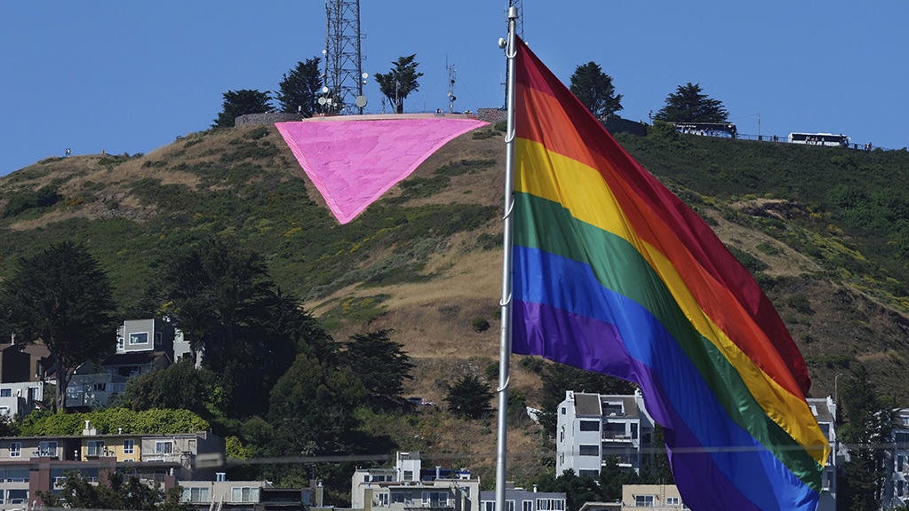Pink triangle on SF Twin Peaks largest ever in a stand against LGBTQ+ ...