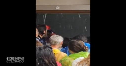 Cellphone video captures intense hailstorm at Red Rocks - CBS Colorado
