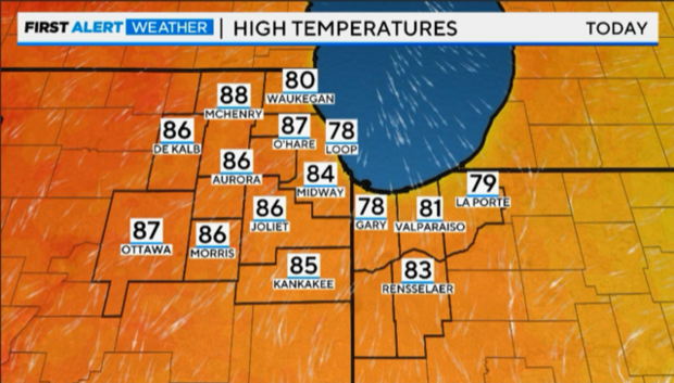 today's map of highs 6/23 