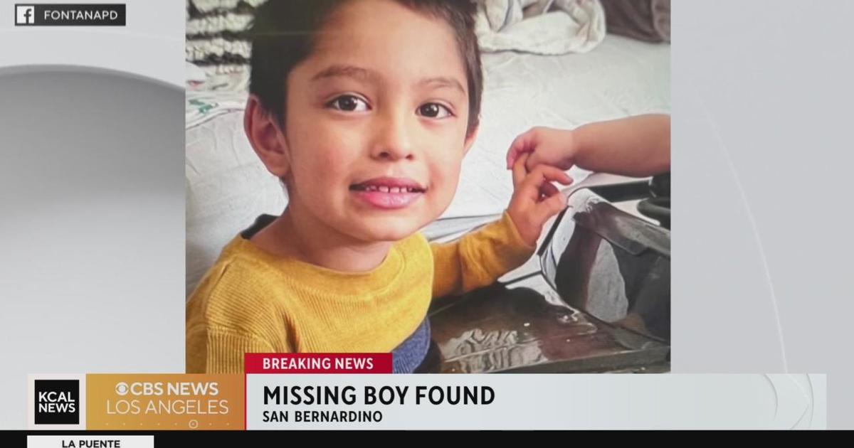 Missing 5-year-old found in San Bernardino - CBS Los Angeles