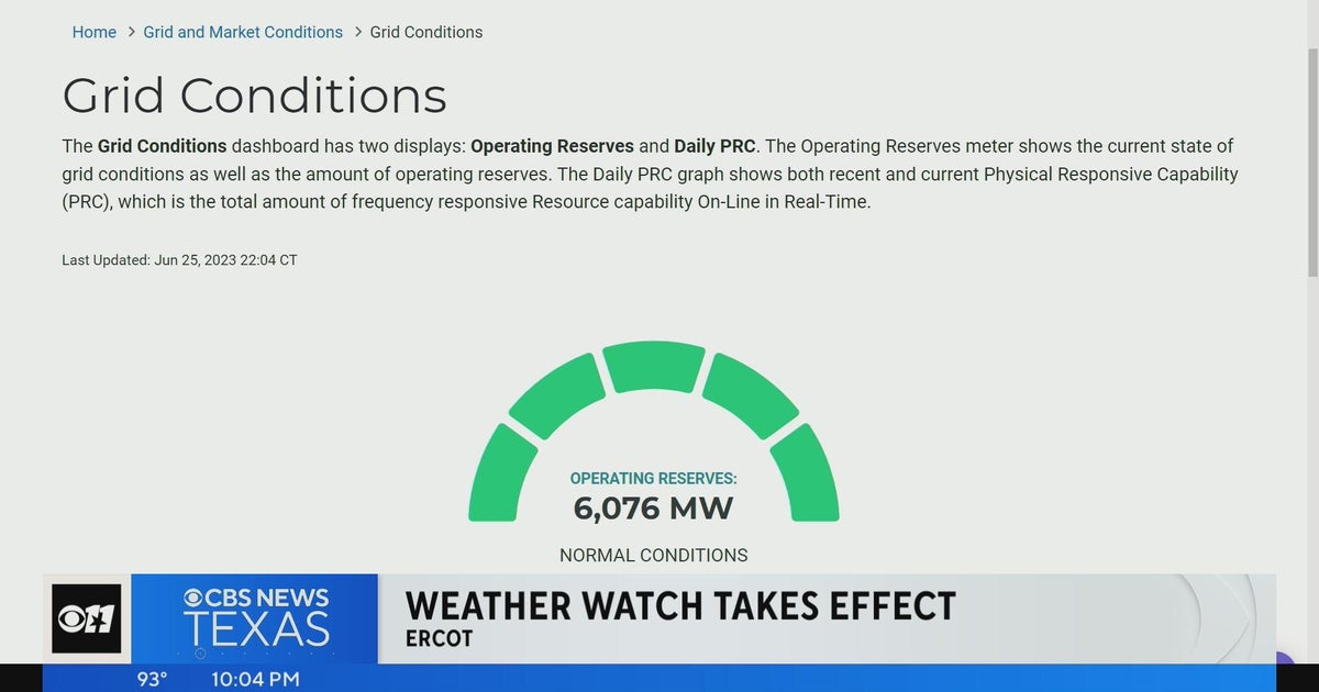 Ercot grid latest CBS Texas