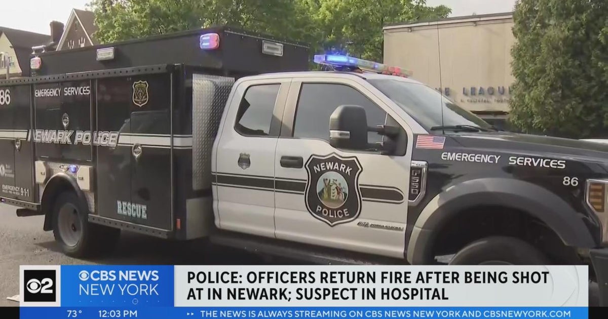 Police: Officers return fire after being shot at in Newark - CBS New York