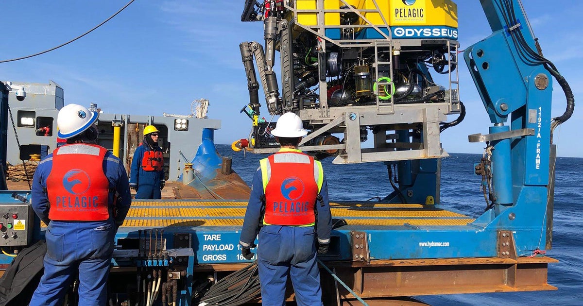 Robot combing sea floor for debris from the Titan submersible implosion
