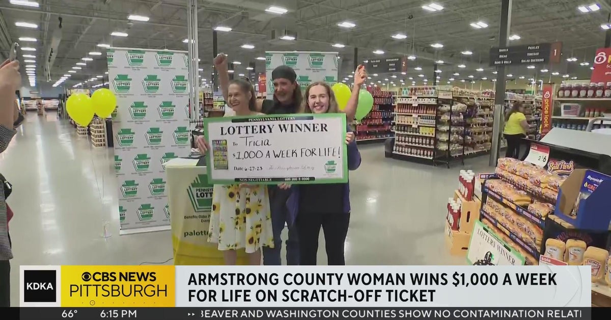 Woman wins 1,000 a week for life CBS Pittsburgh