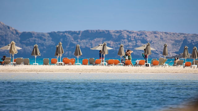 Tourism In Greece - Famous Balos Beach In Crete Island 