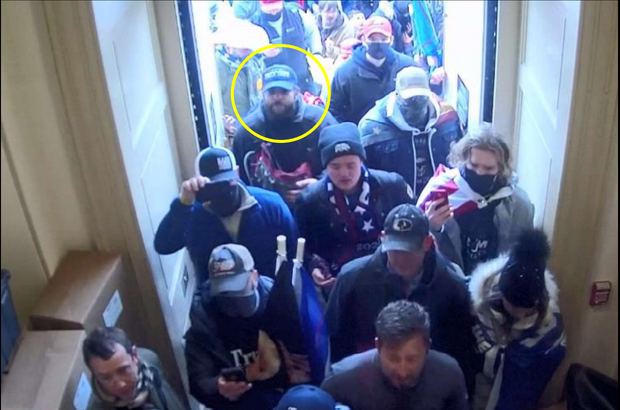 Taylor Taranto, shown on Jan. 6, 2021, during U.S. Capitol riot.